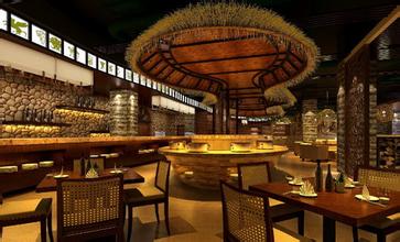 武汉岭南装饰餐厅装修设计效果图