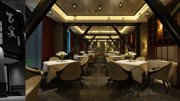 武汉餐厅装修设计效果图案例